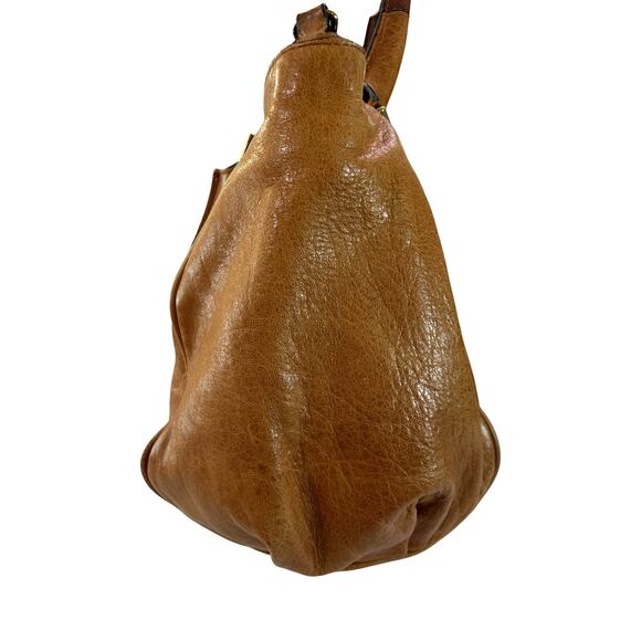 Chloé Ethel Medium Tote in Cognac Leather Gold Hardware Two Way Crossbody Strap - Picture 9 of 13